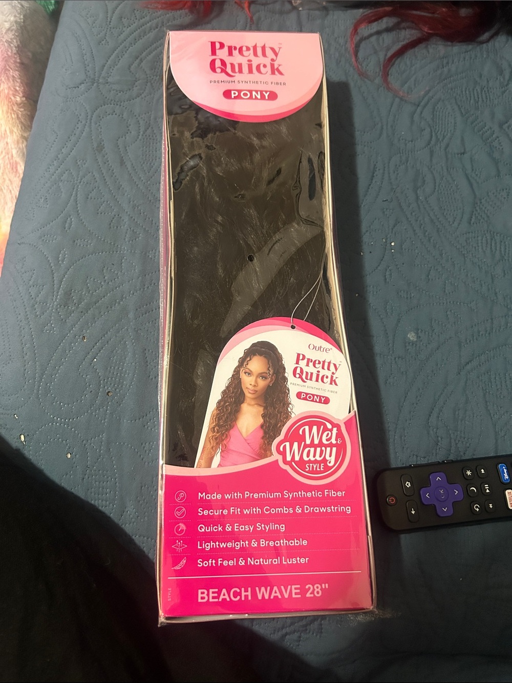 Outre Pretty Quick Pony Beach Wave 28" - Black